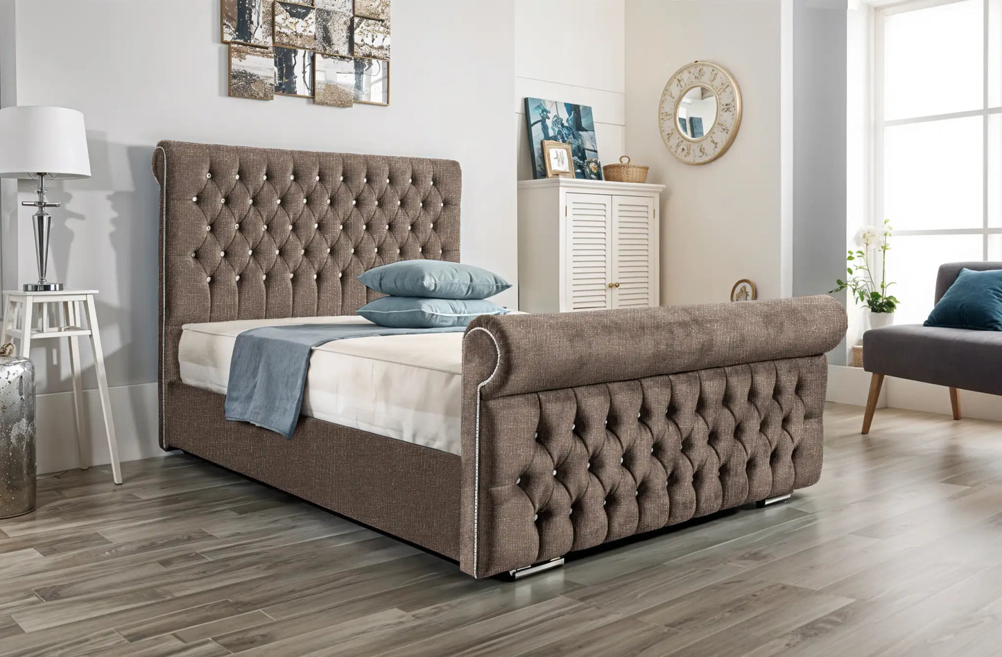 Arcade Sleigh Upholstered Bed