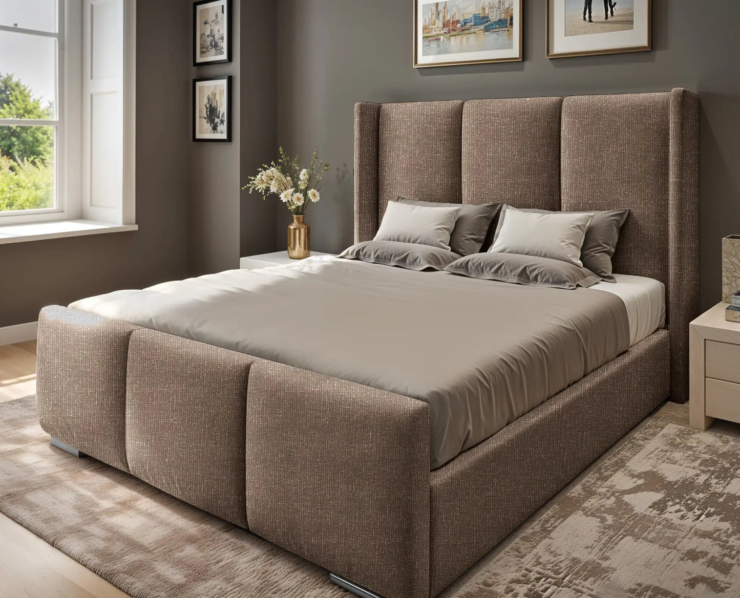 Miami winged Upholstered Bed