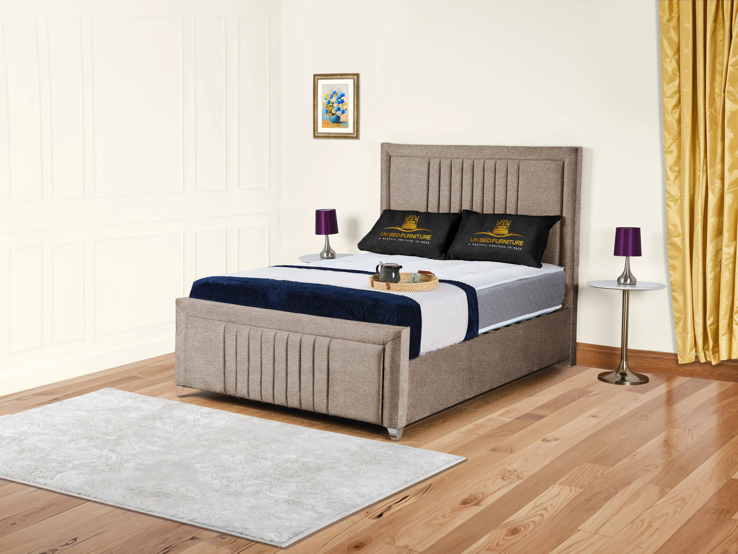 Cannas upholstered bed