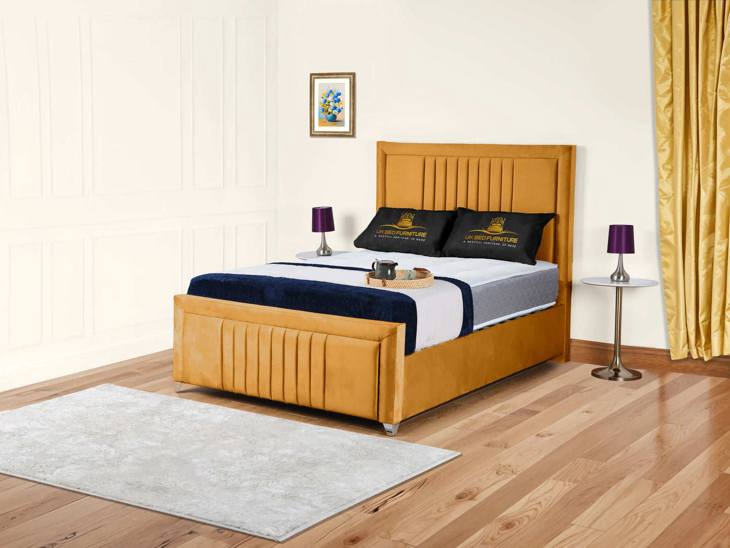 Cannas upholstered bed