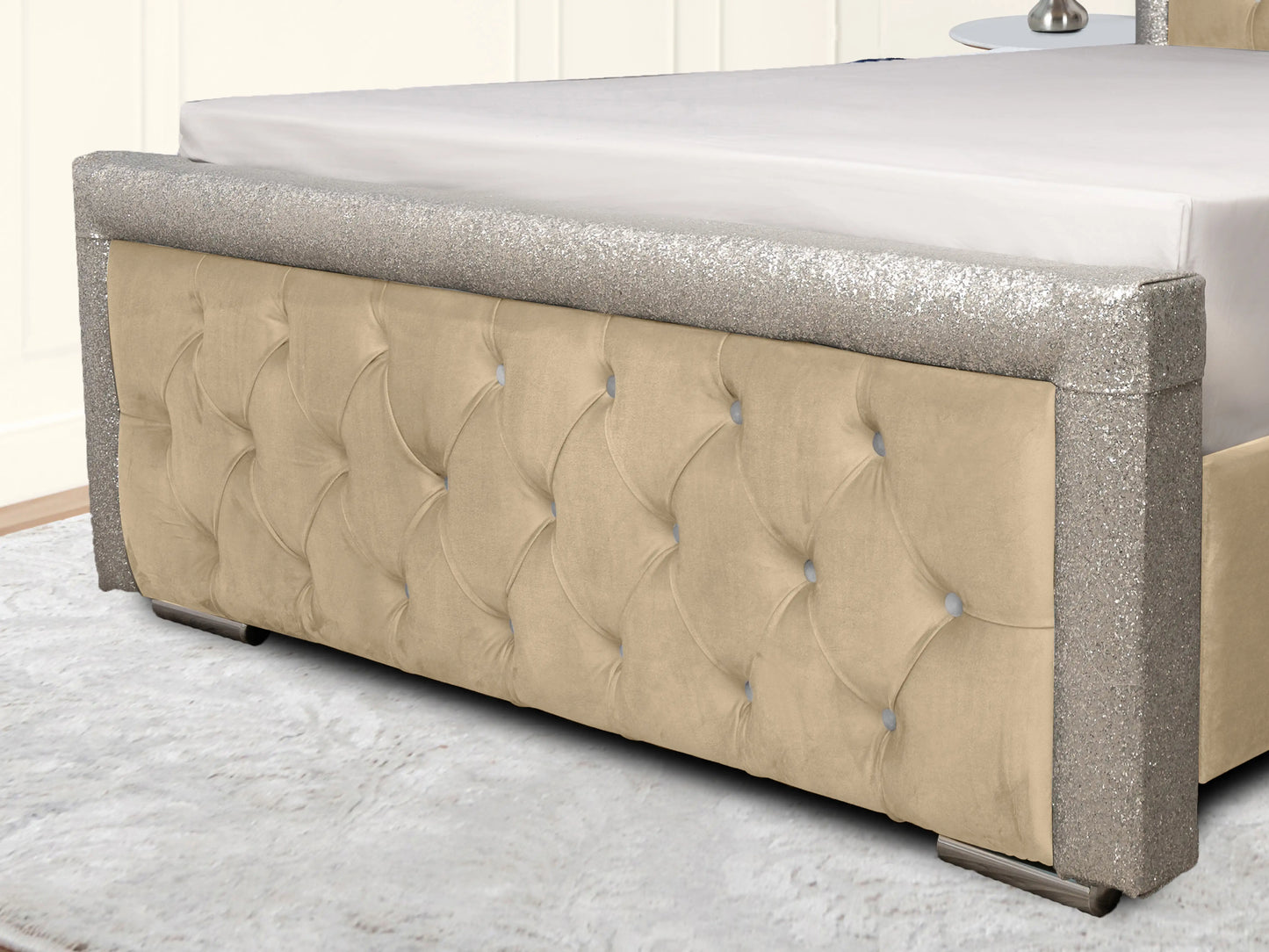 Glitz Lunar Upholstered Bed