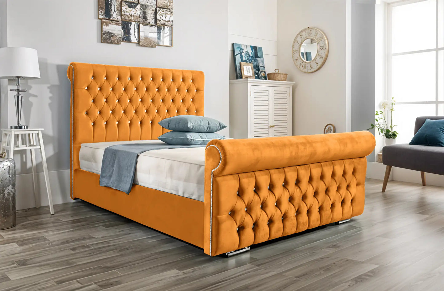 Arcade Sleigh Upholstered Bed