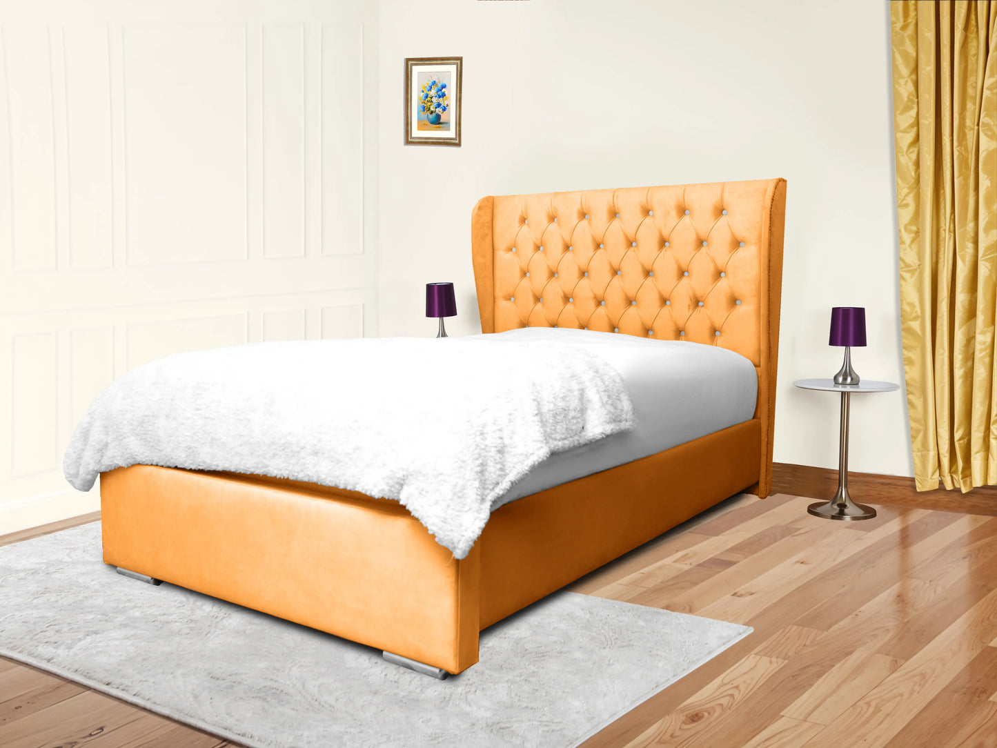 Miri Winged Upholstered Bed