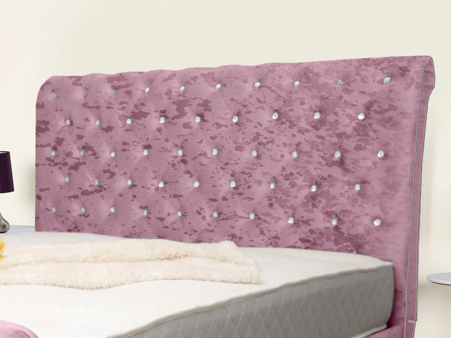 Swan Sleigh Chesterfield Upholstered Bed