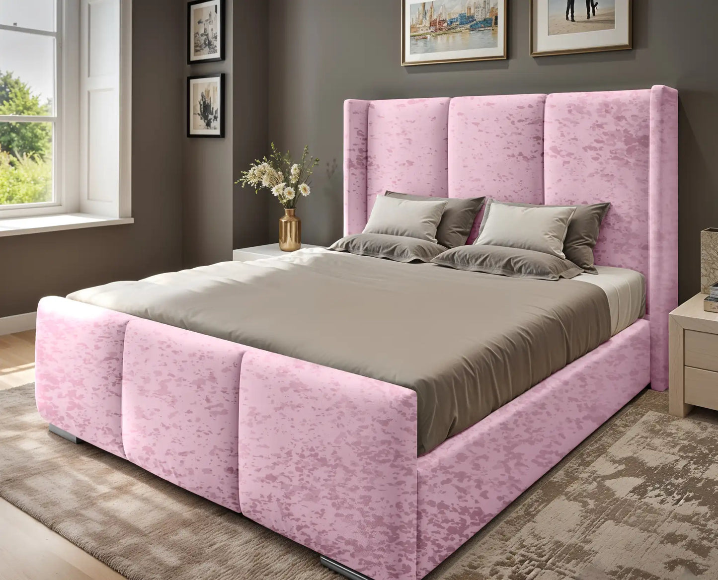 Miami winged Upholstered Bed