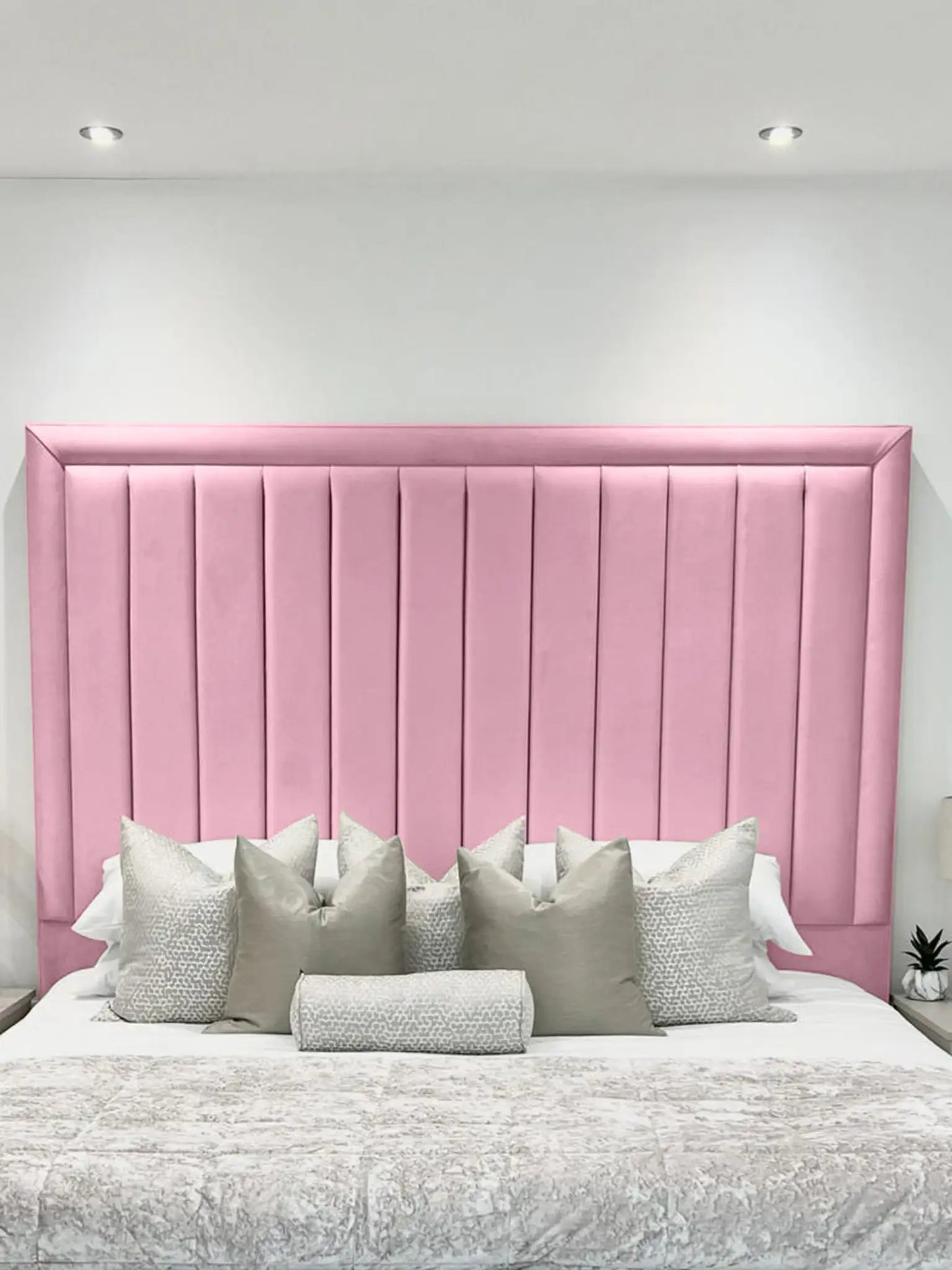 Hampton panel upholstered bed