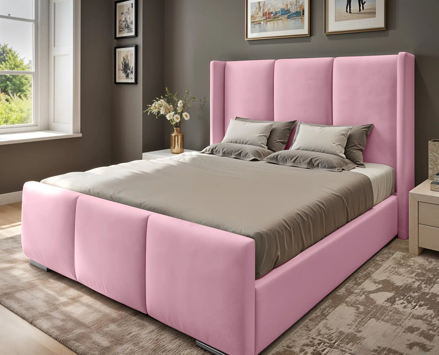 Miami winged Upholstered Bed