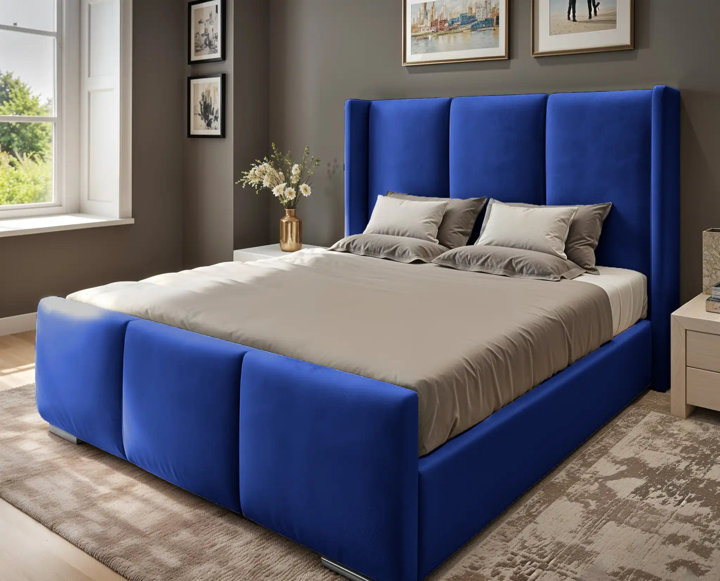 Miami winged Upholstered Bed
