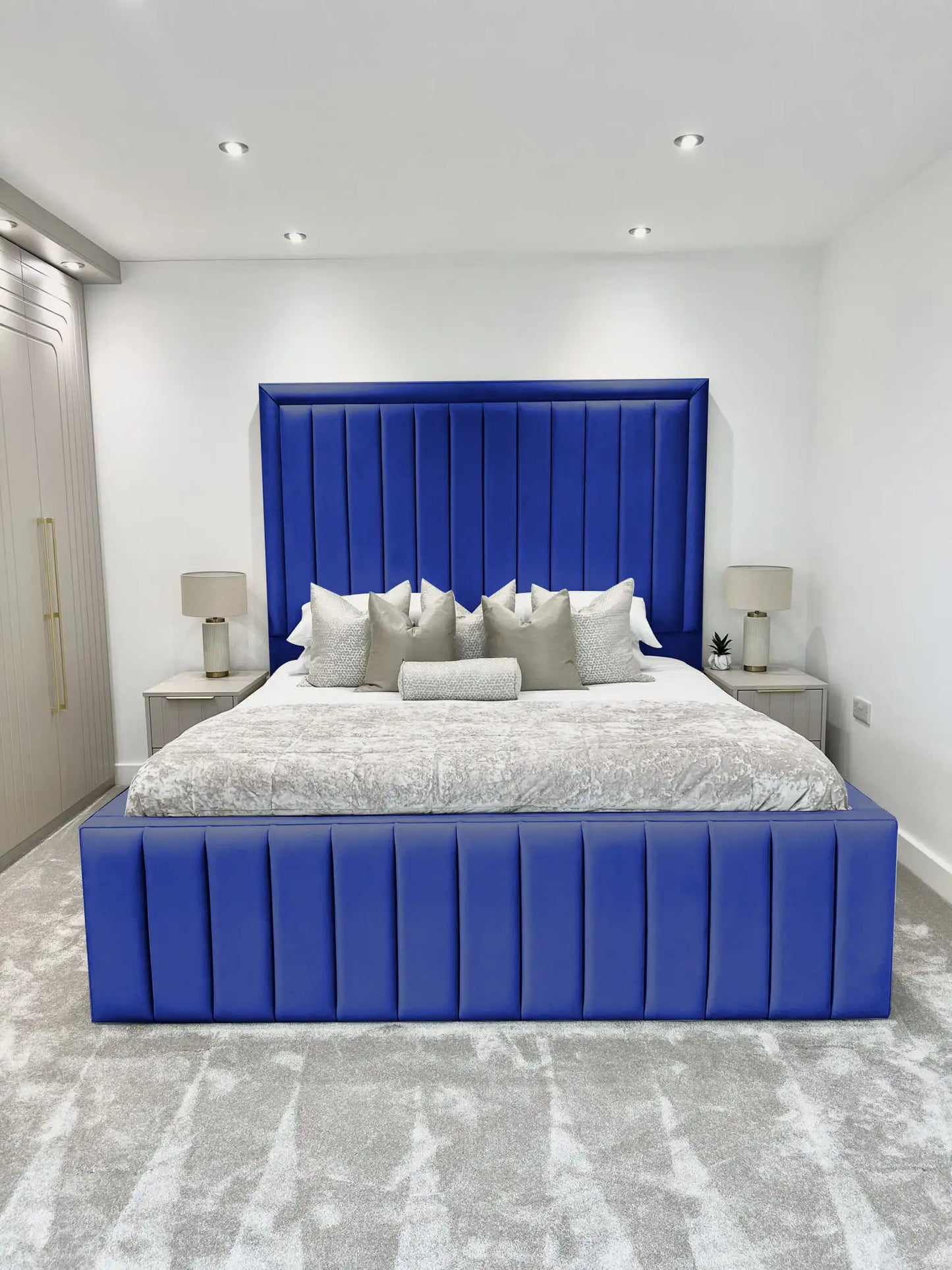 Hampton panel upholstered bed