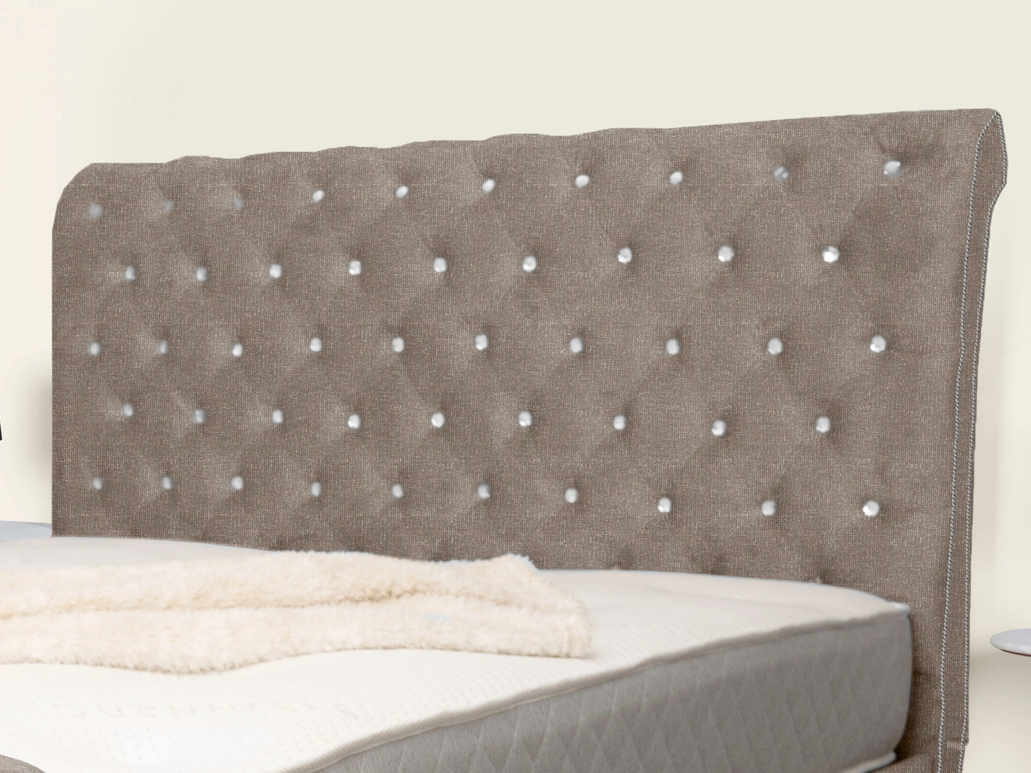 Swan Sleigh Chesterfield Upholstered Bed