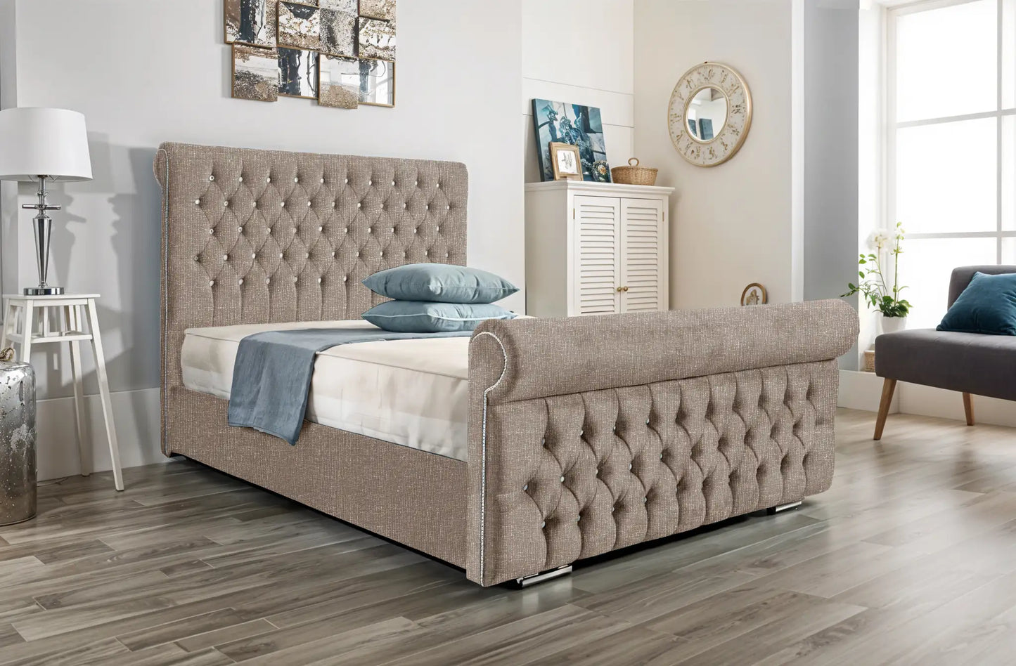 Arcade Sleigh Upholstered Bed