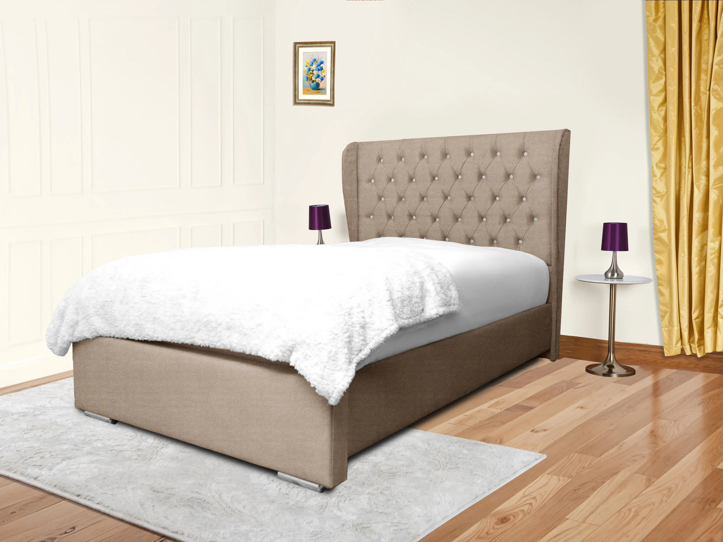 Miri Winged Upholstered Bed