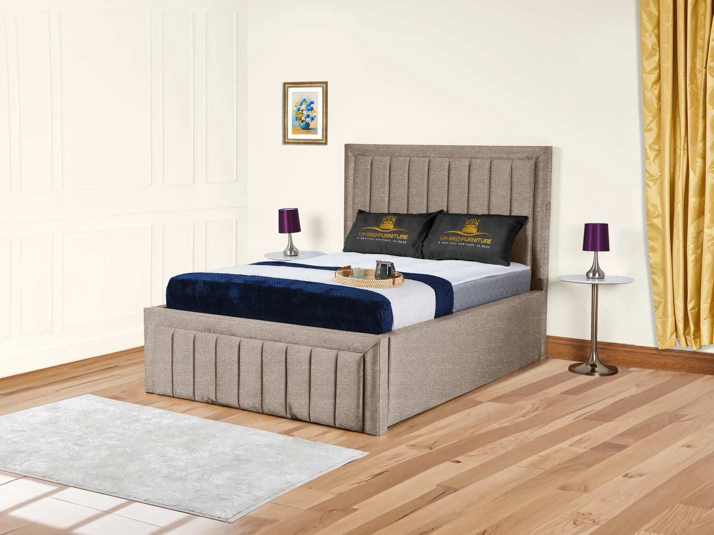 Grand panel Upholstered bed