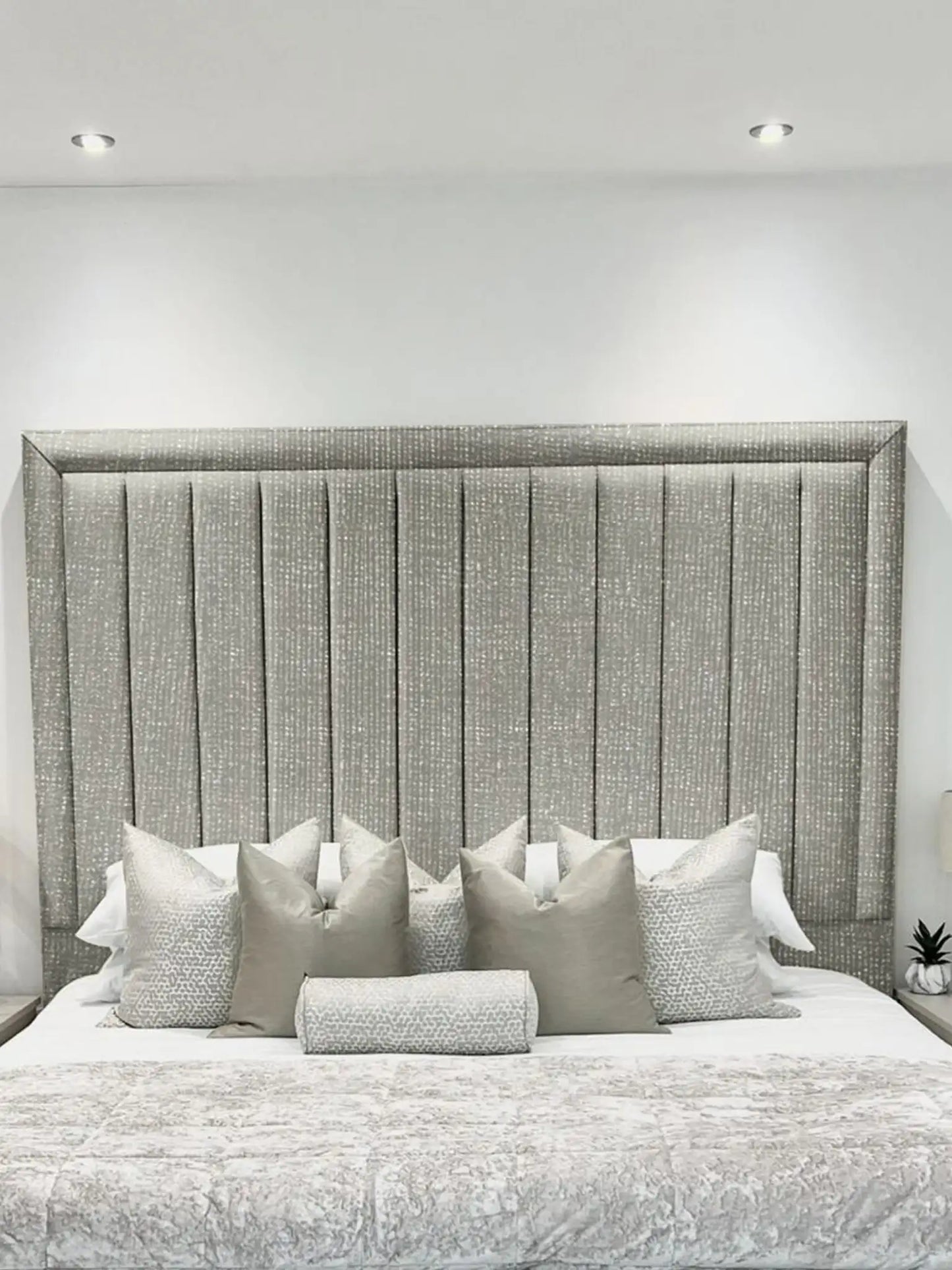 Hampton panel upholstered bed