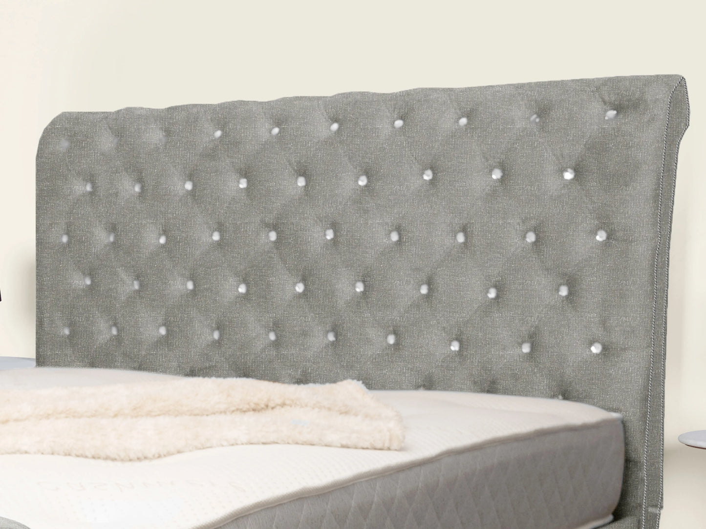 Swan Sleigh Chesterfield Upholstered Bed