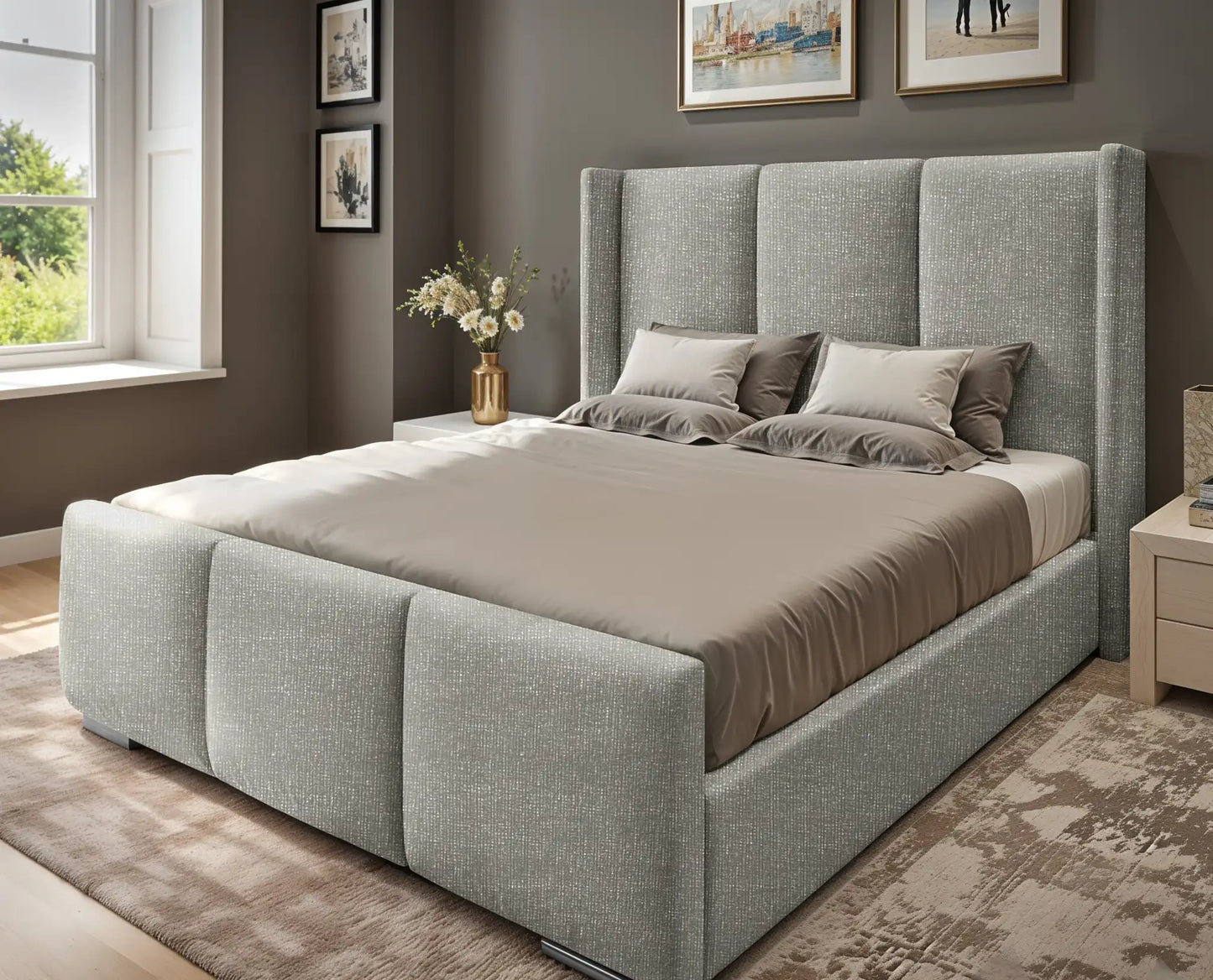 Miami winged Upholstered Bed