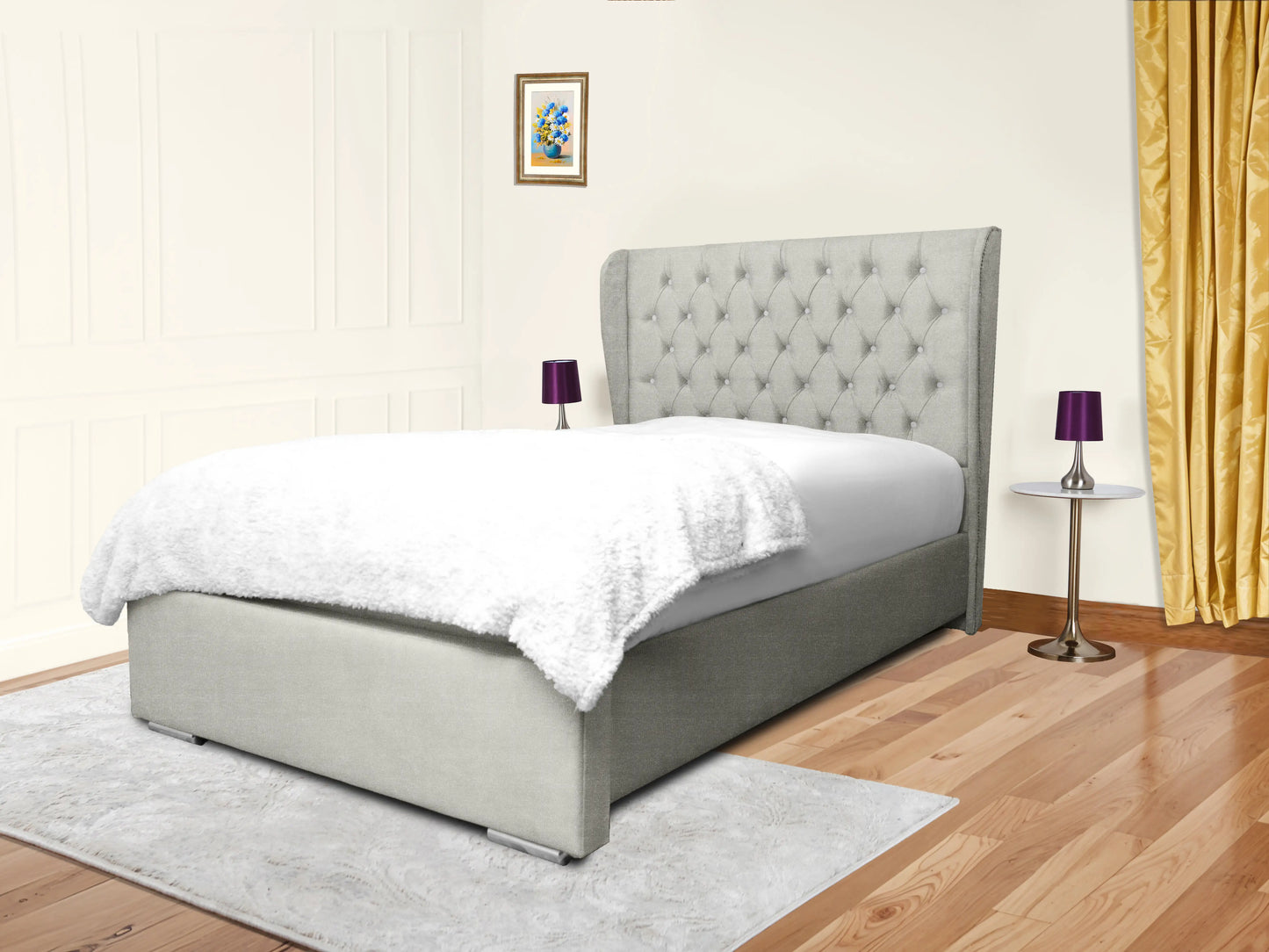 Miri Winged Upholstered Bed