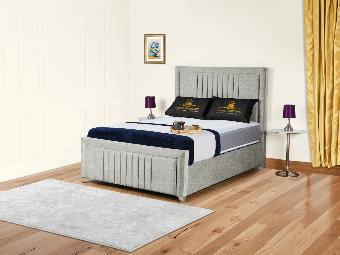 Cannas upholstered bed