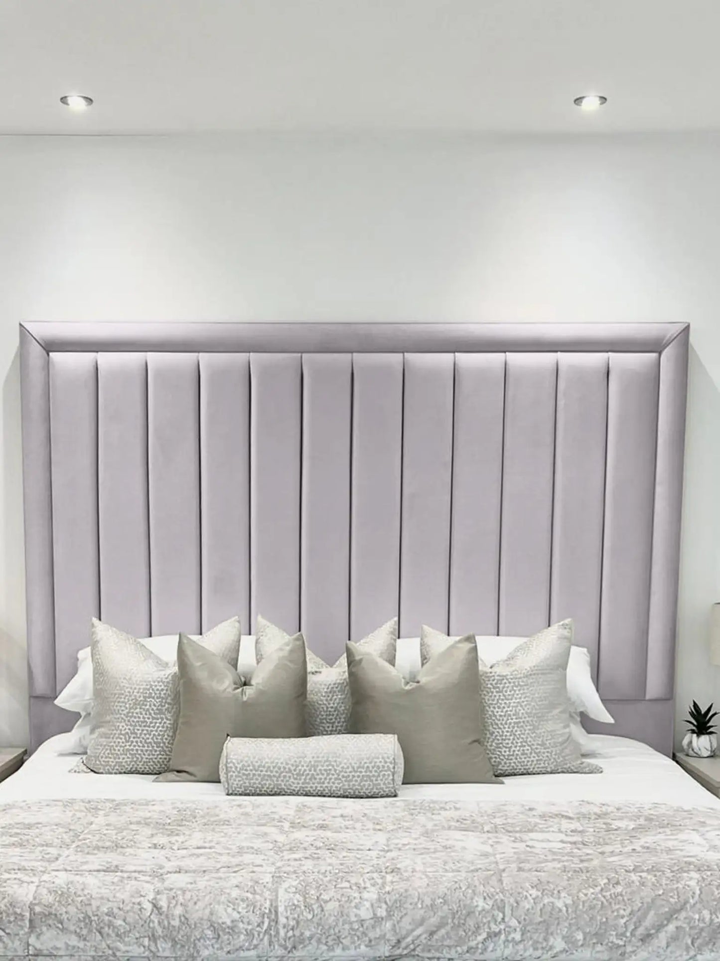 Hampton panel upholstered bed