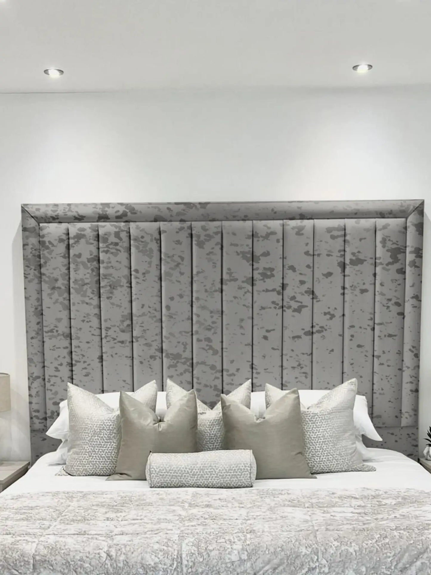 Hampton panel upholstered bed