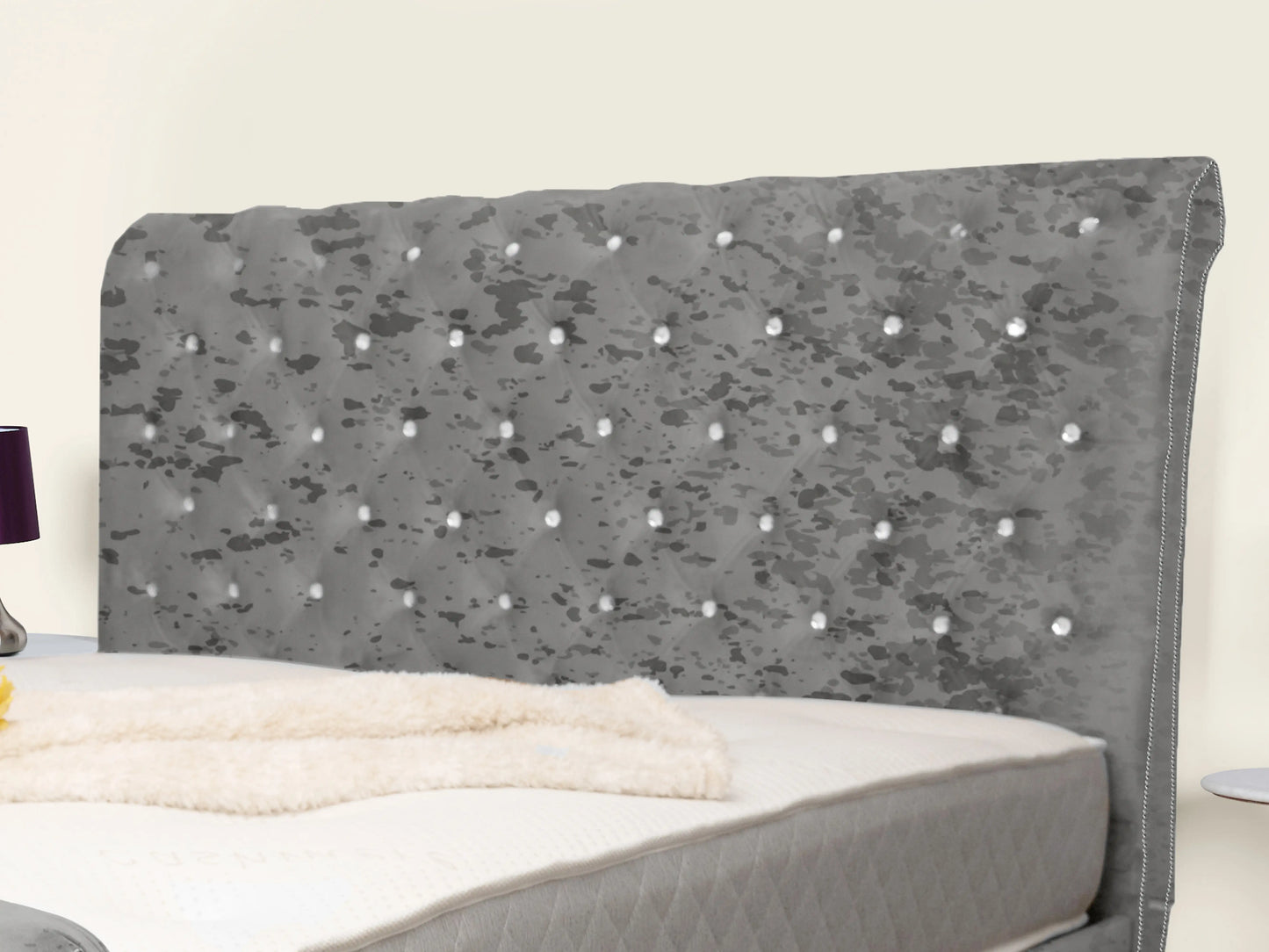 Swan Sleigh Chesterfield Upholstered Bed