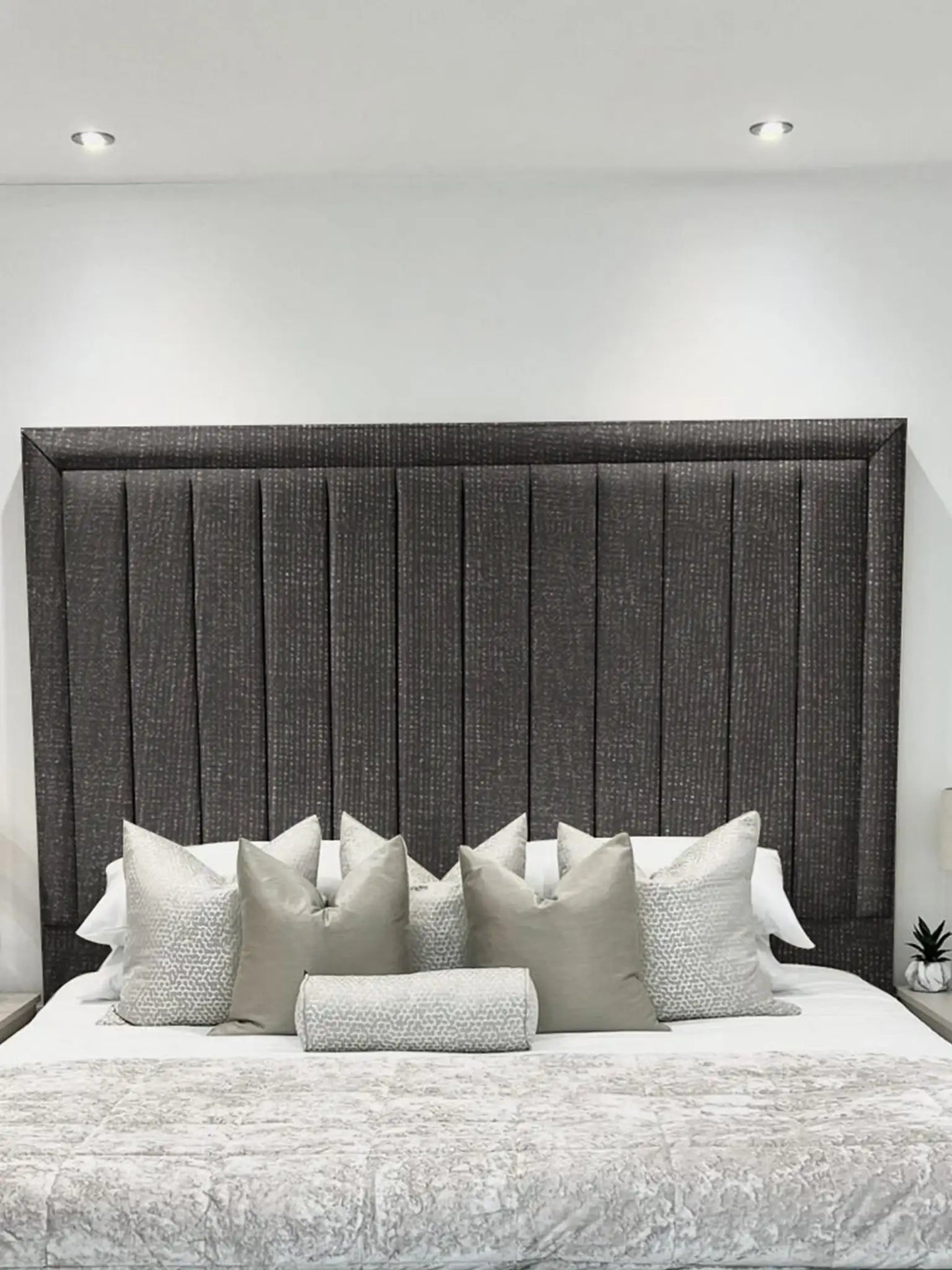 Hampton panel upholstered bed
