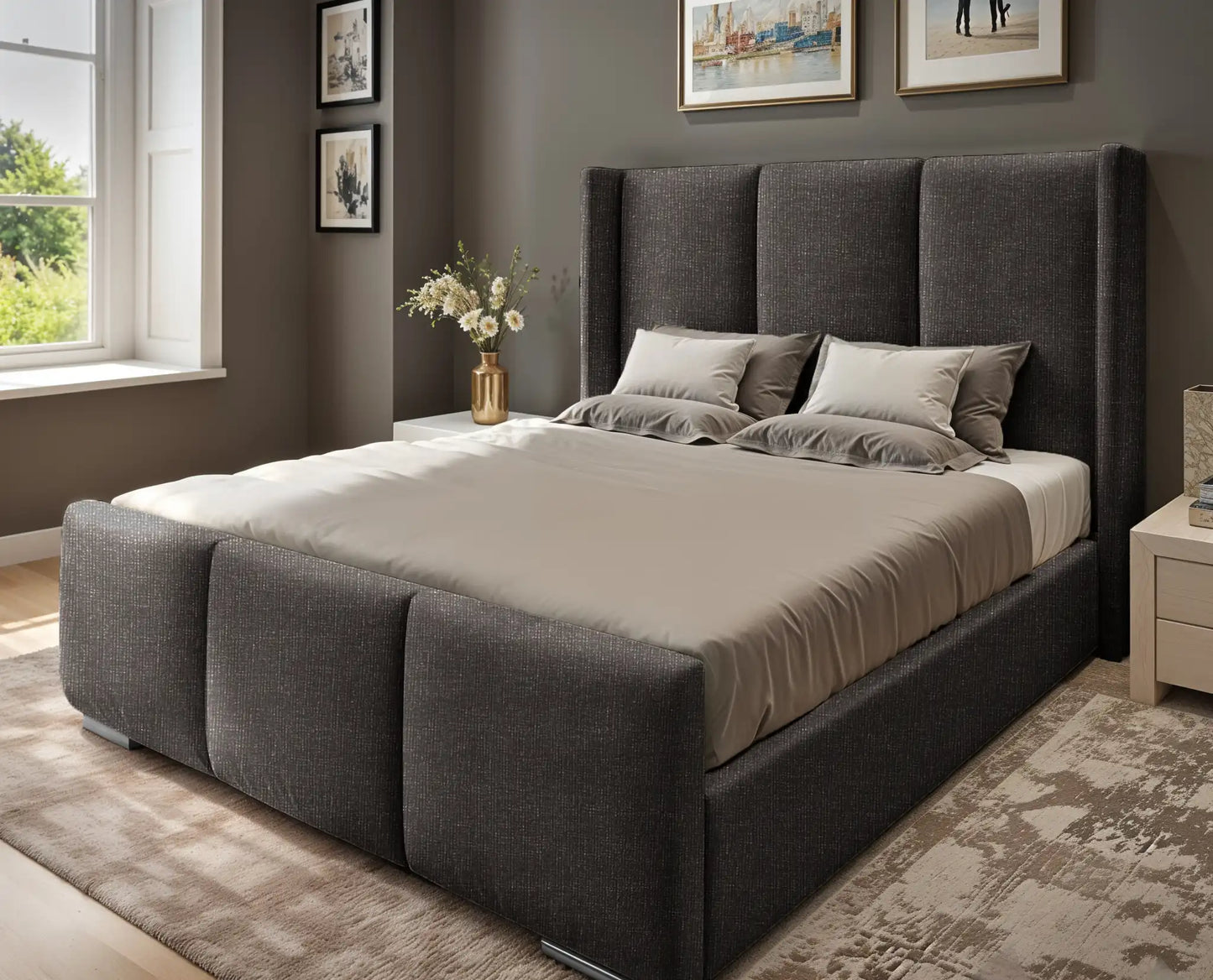 Miami winged Upholstered Bed