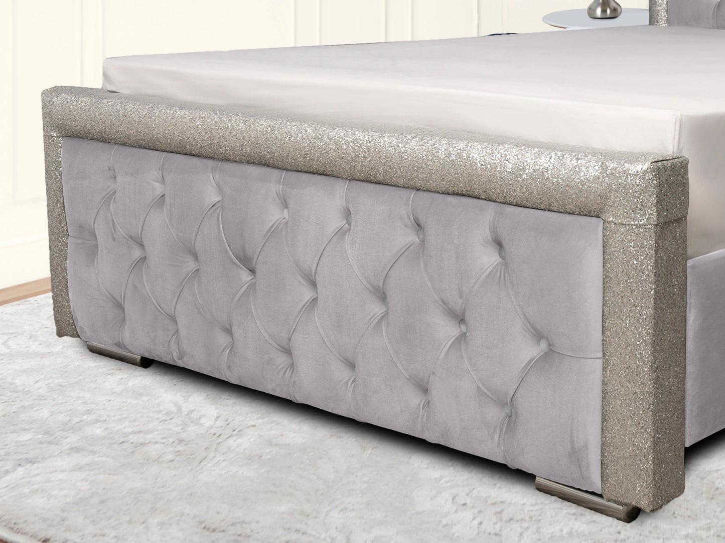 Glitz Lunar Upholstered Bed