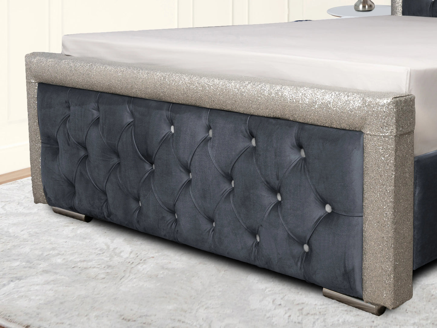 Glitz Lunar Upholstered Bed