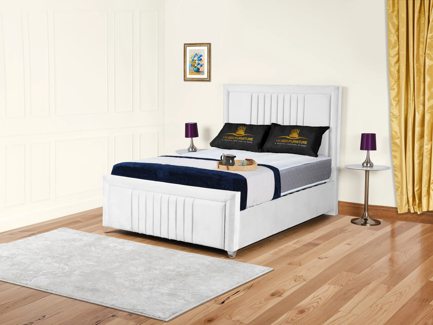 Cannas upholstered bed