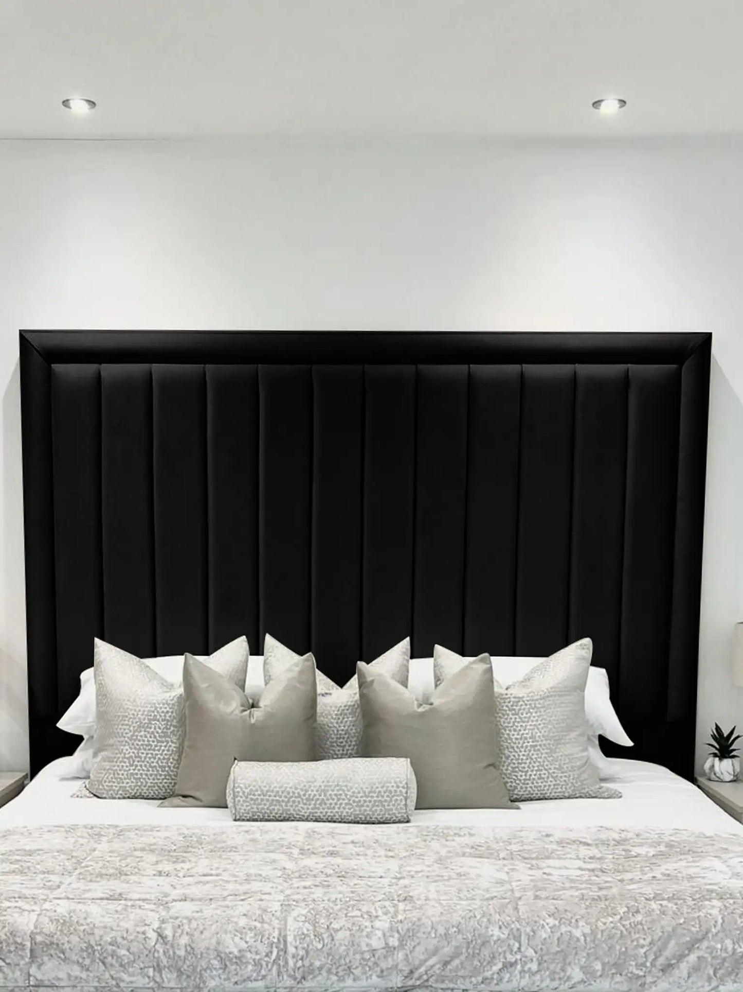 Hampton panel upholstered bed