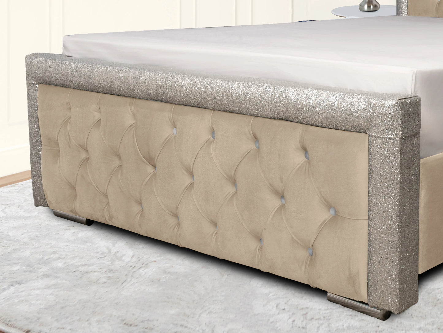 Glitz Lunar Upholstered Bed