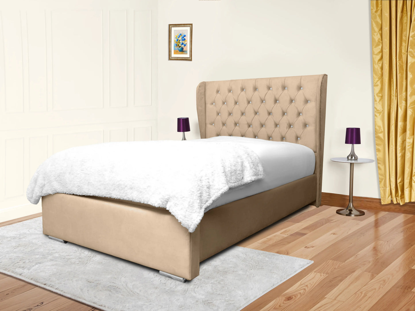 Miri Winged Upholstered Bed