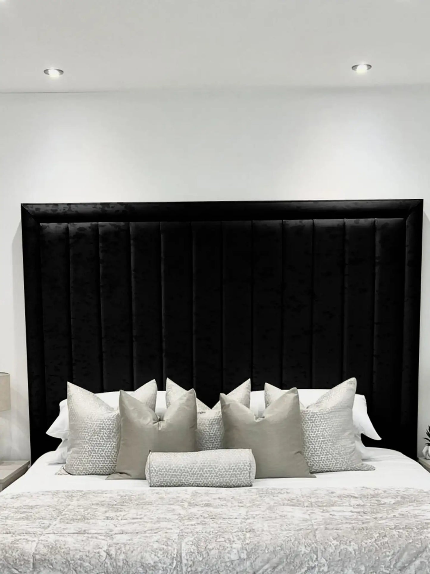 Hampton panel upholstered bed
