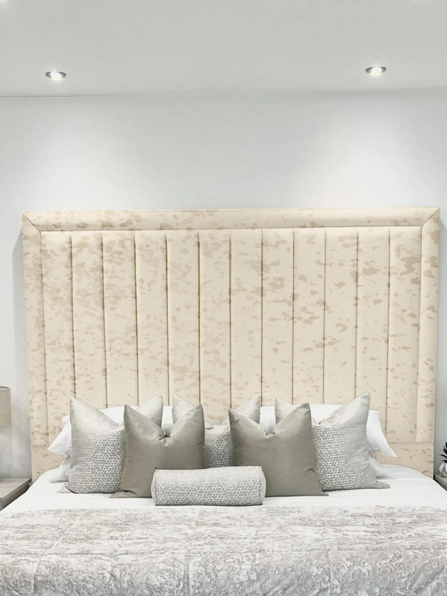 Hampton panel upholstered bed
