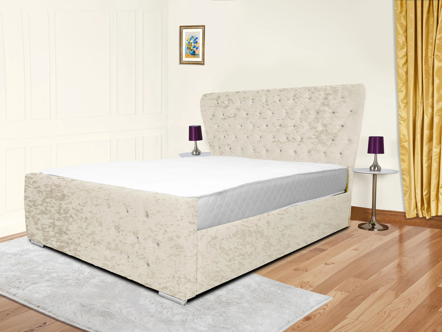 Kendall Winged Upholstered Bed