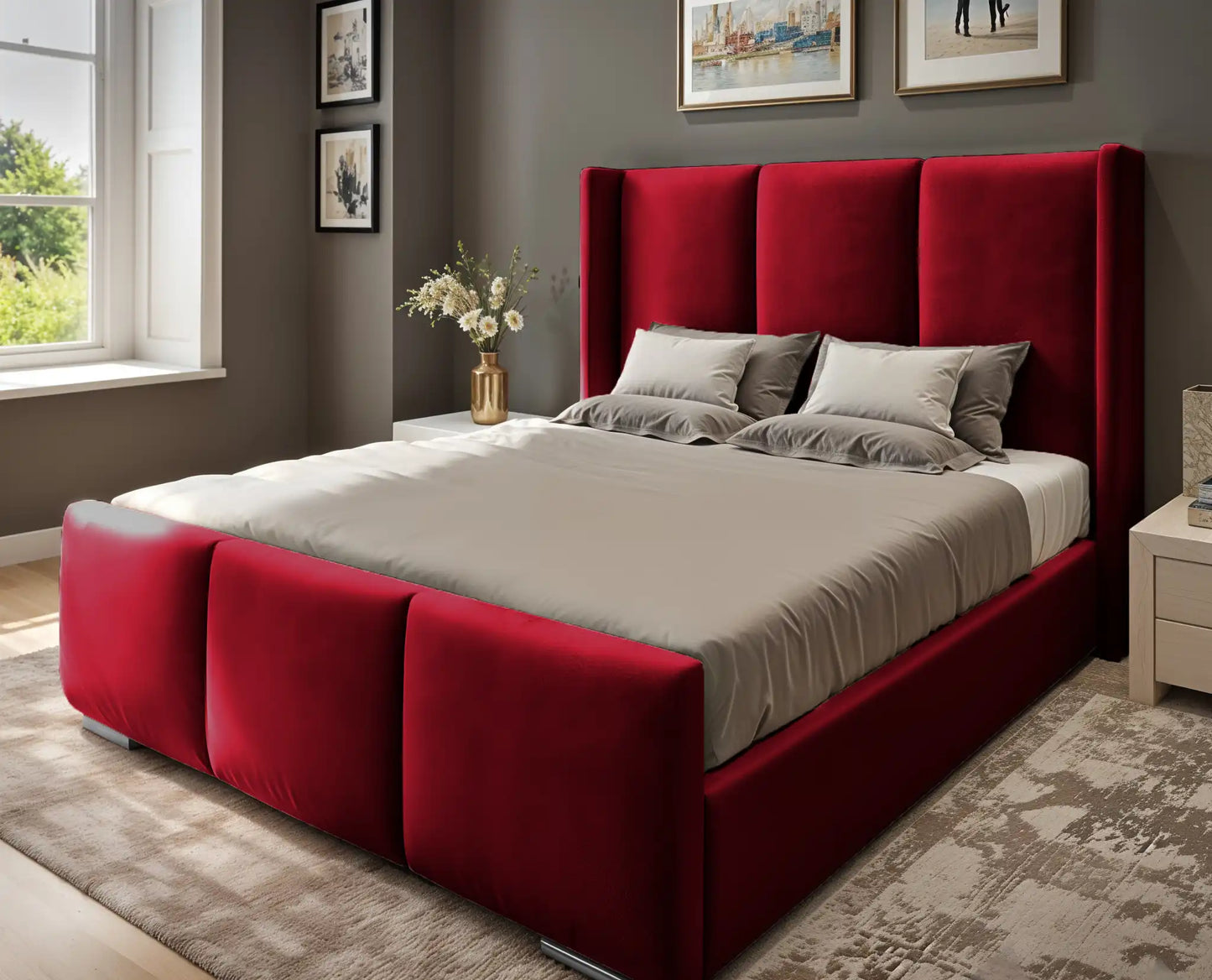 Miami winged Upholstered Bed
