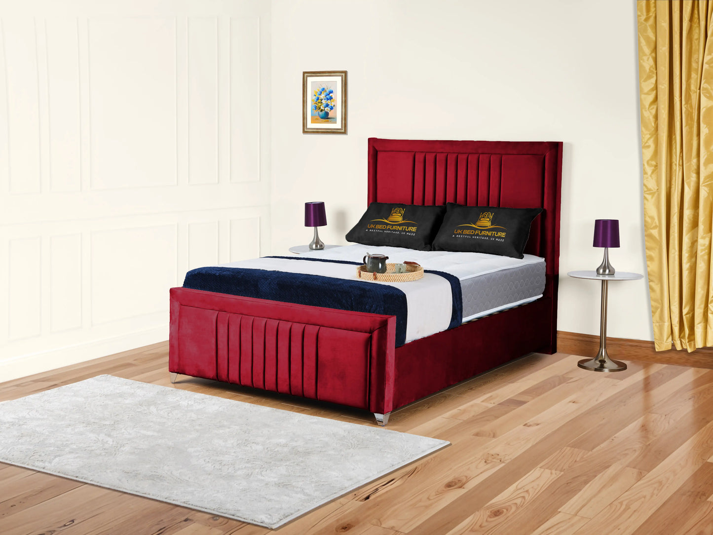 Cannas upholstered bed