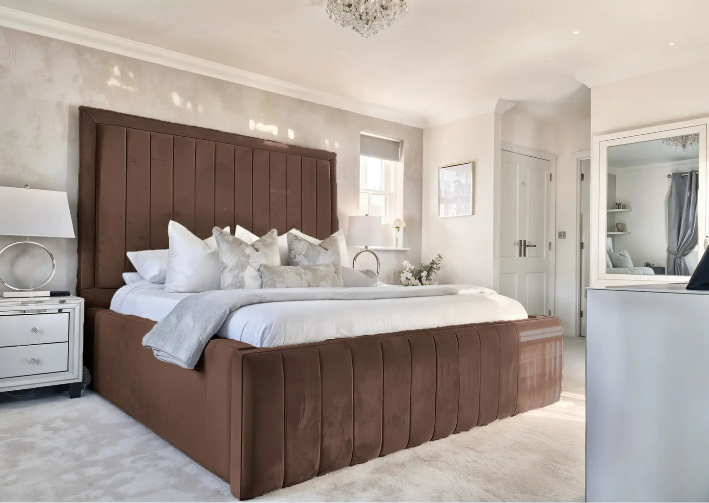 Geneva lined Upholstered Bed