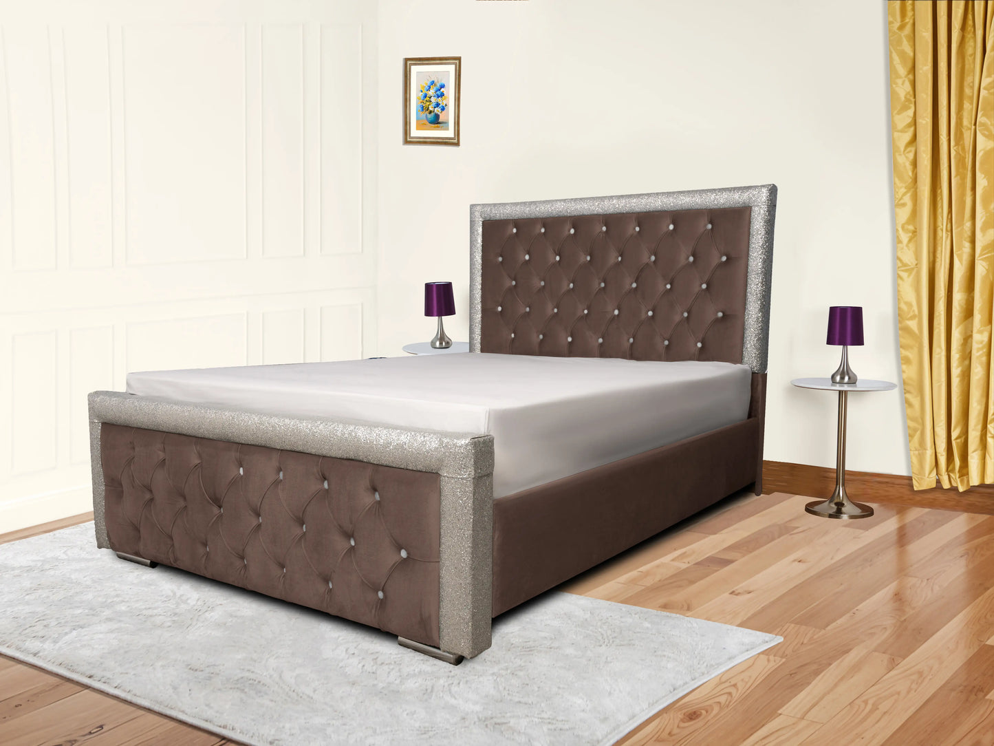 Glitz Lunar Upholstered Bed