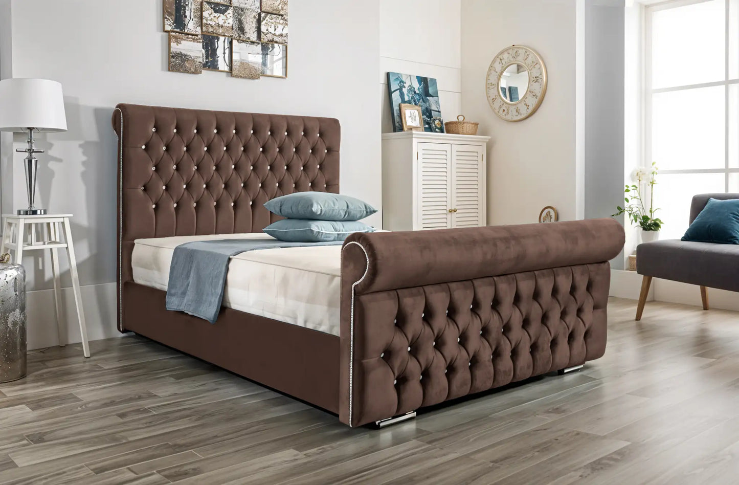 Arcade Sleigh Upholstered Bed