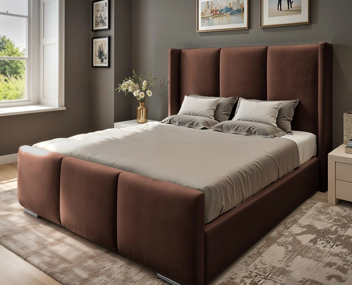 Miami winged Upholstered Bed