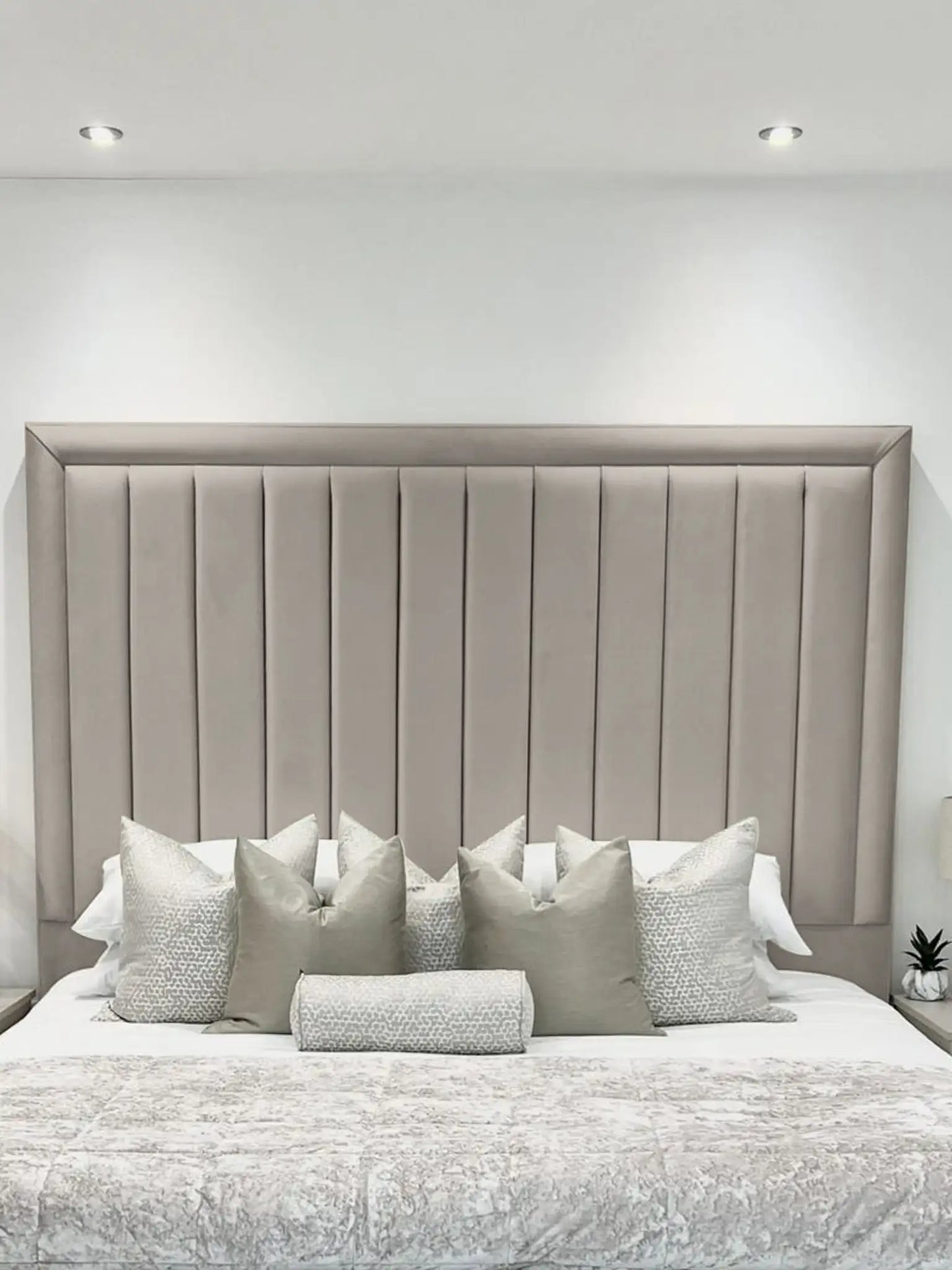 Hampton panel upholstered bed