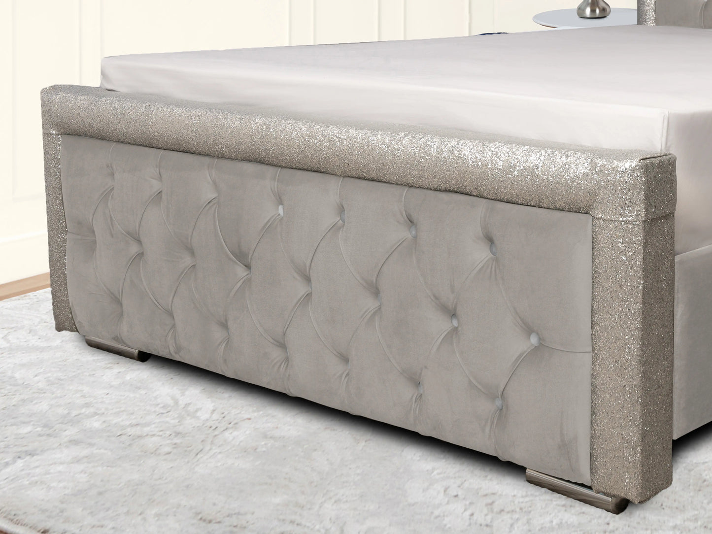 Glitz Lunar Upholstered Bed