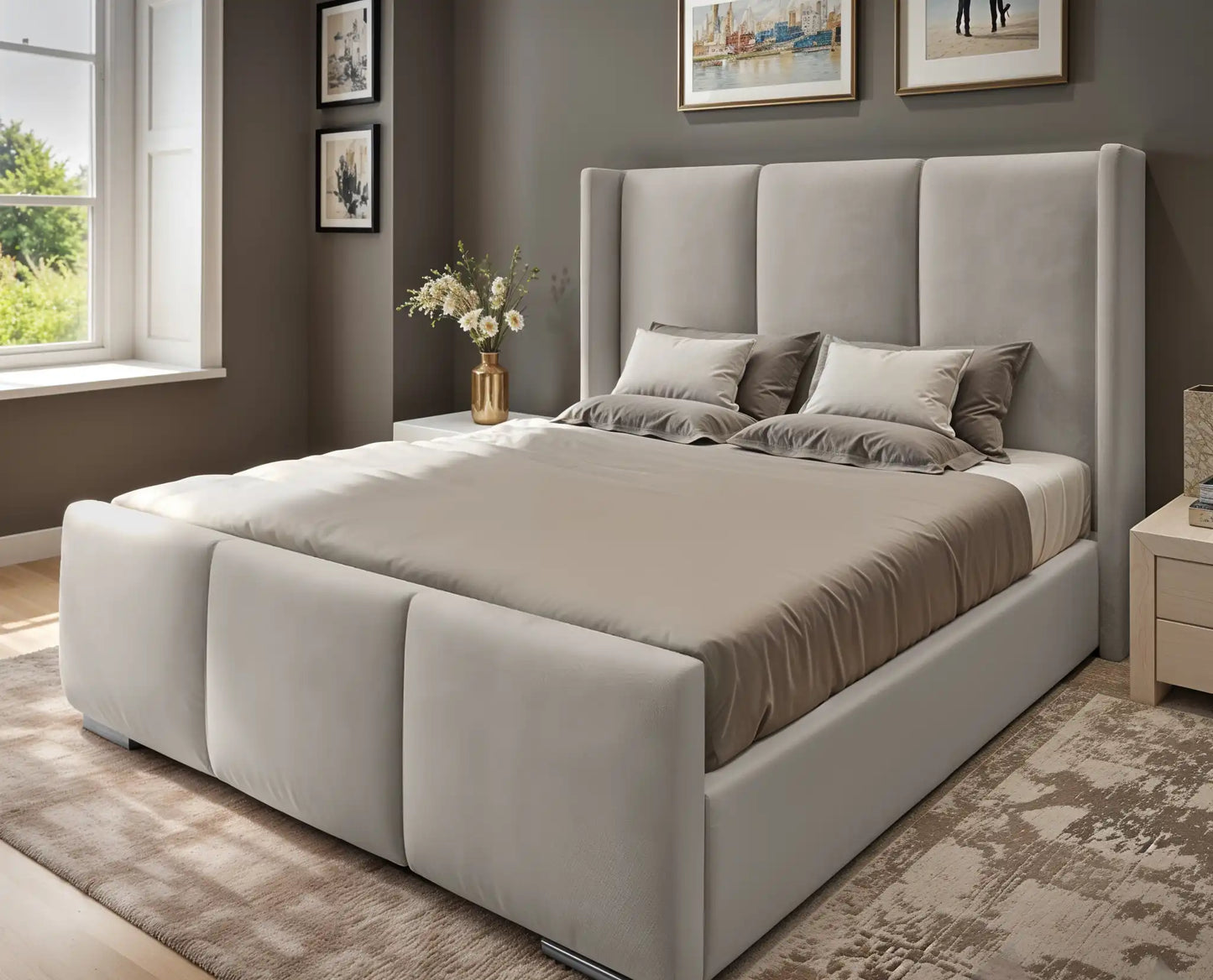 Miami winged Upholstered Bed