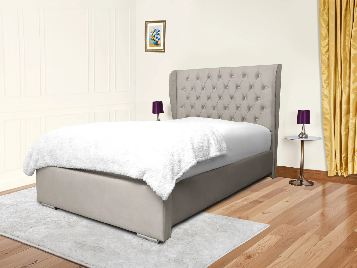 Miri Winged Upholstered Bed