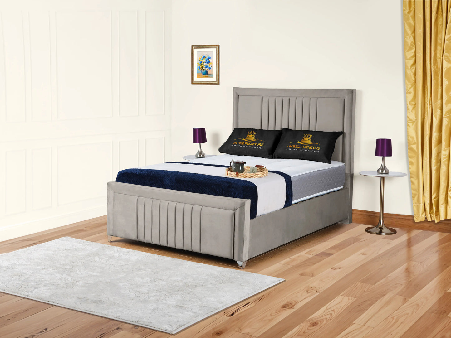 Cannas upholstered bed