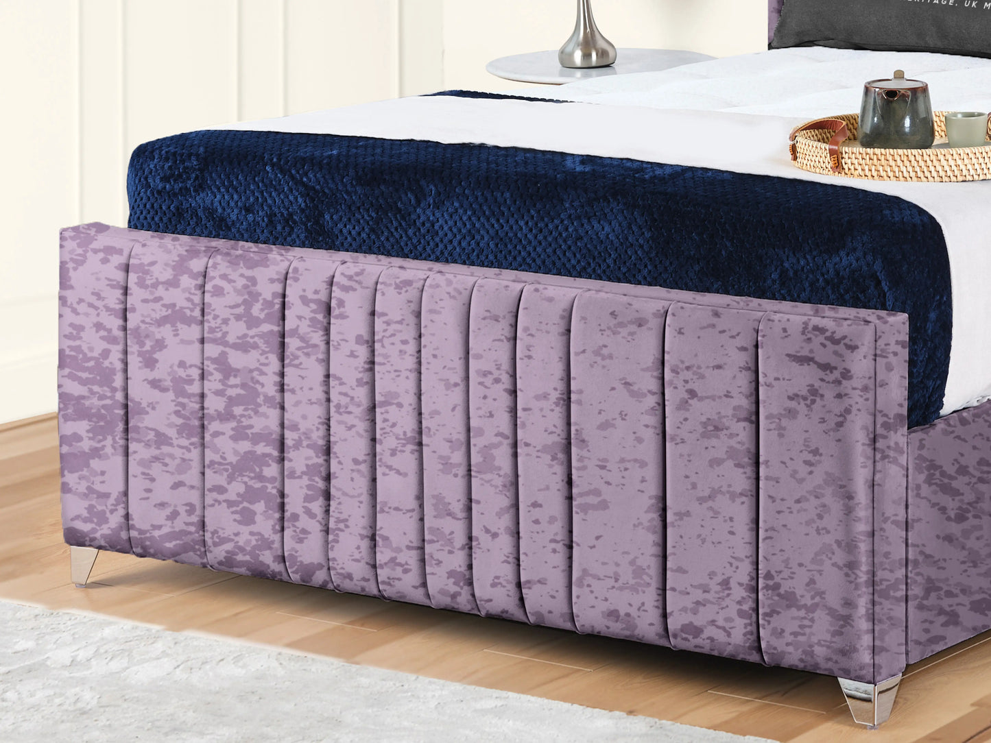 Valencia Lined Wings Upholstered Bed