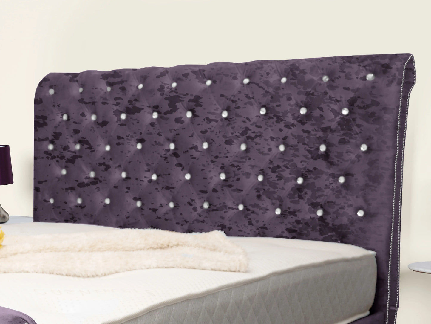 Swan Sleigh Chesterfield Upholstered Bed