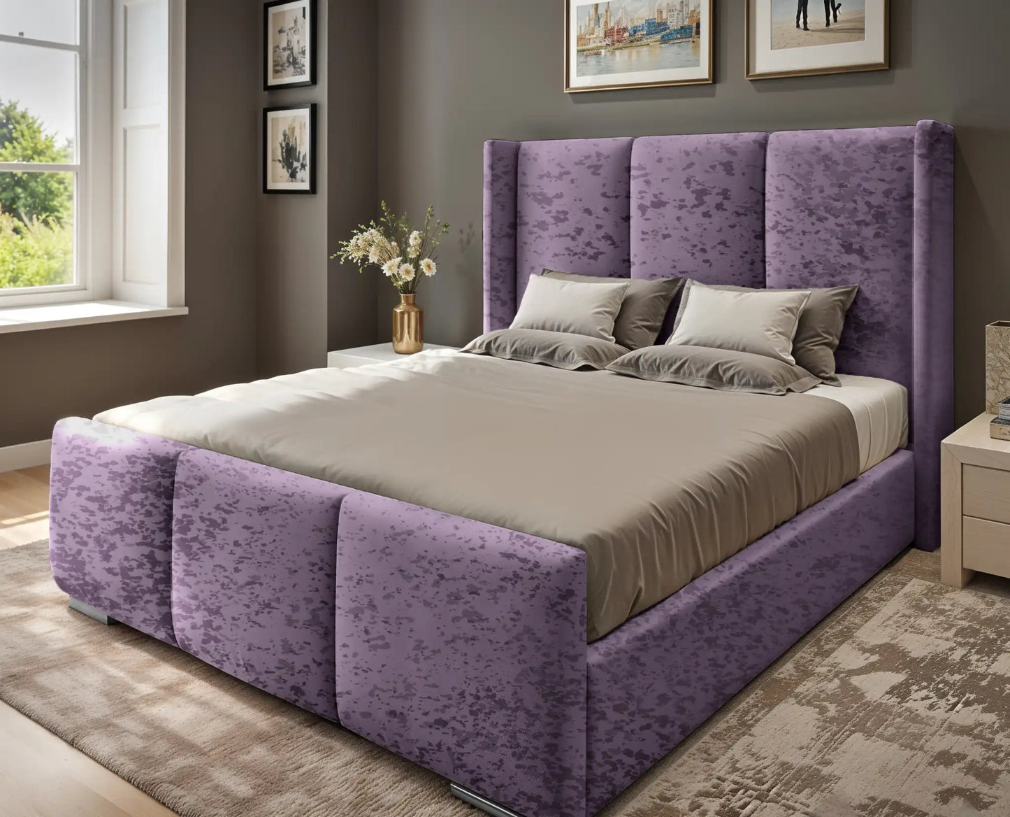 Miami winged Upholstered Bed